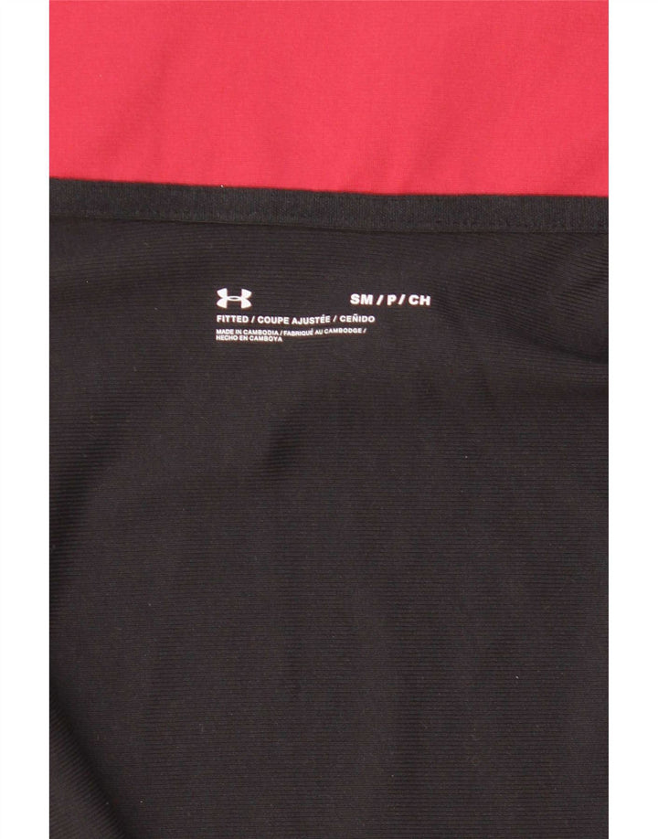 Under Armour Mens Fitted Tracksuit Top Jaqueta Pequena Colorblock Preto