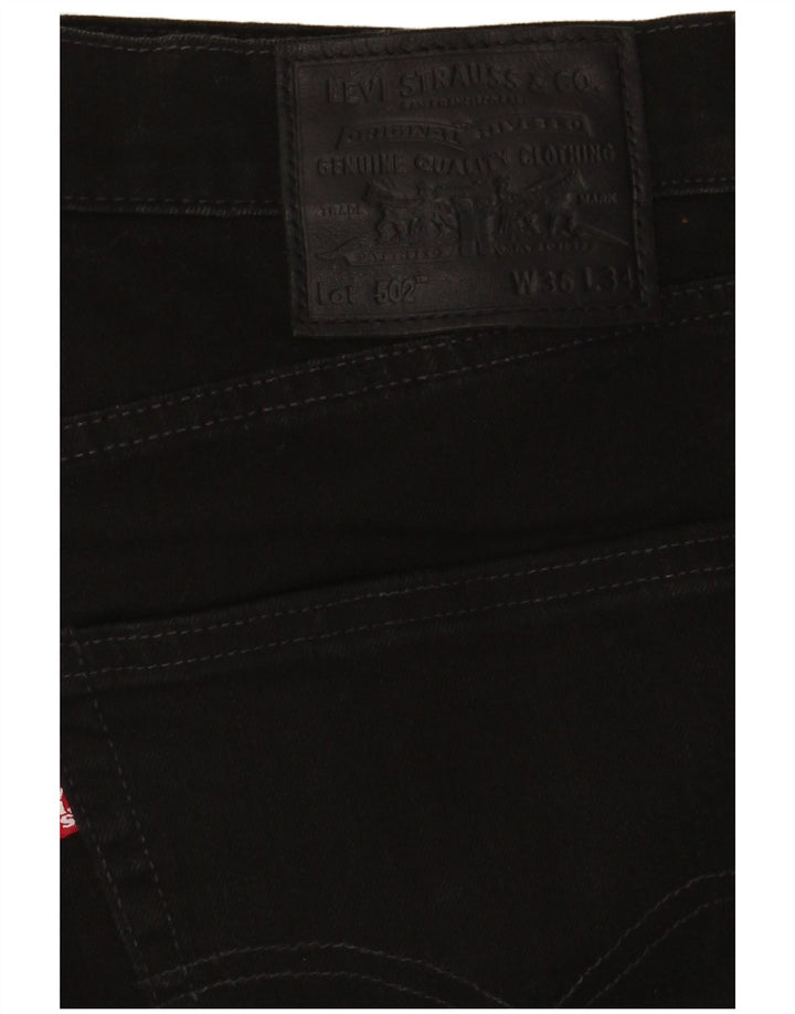 Calça jeans masculina Levi's 502 Tapered W36 L29 algodão preto
