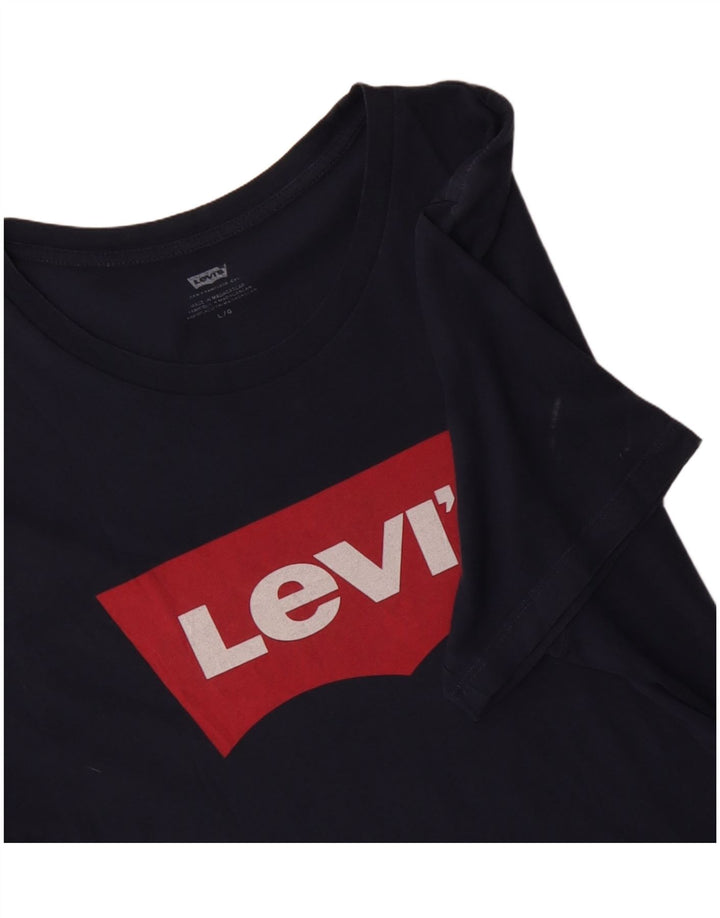 Camiseta gráfica masculina LEVI'S grande algodão azul marinho