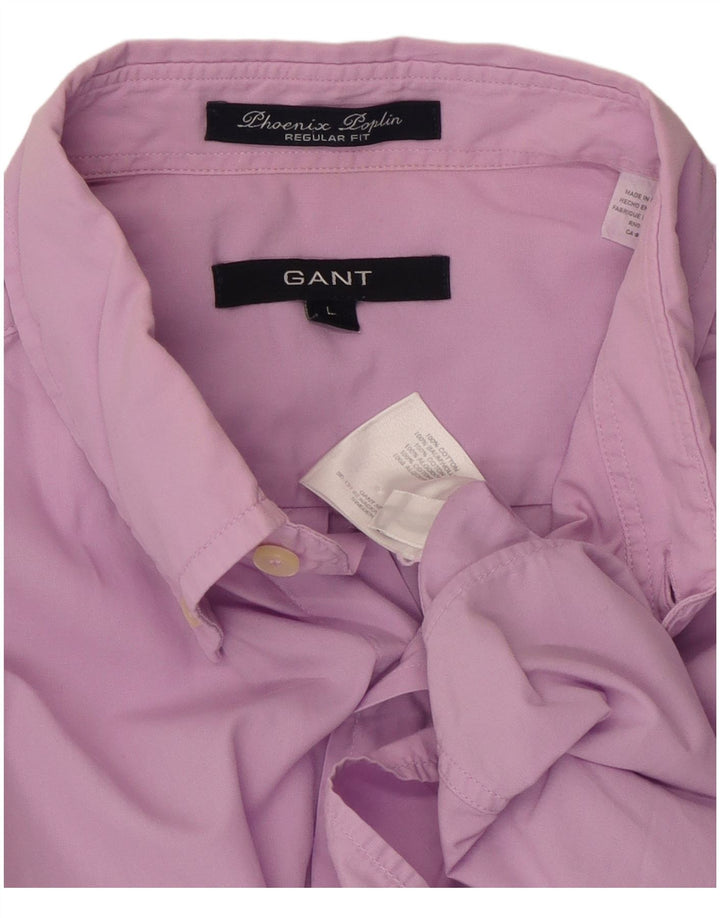 Gant Mens Phoenix Regular Fit Camisa Grande Roxo Algodão Clássico