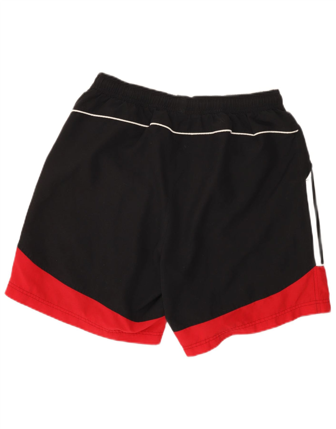 Shorts esportivos masculinos Adidas médio preto colorblock poliéster