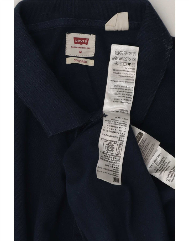 Camisa polo masculina Levi's Standard média azul marinho algodão