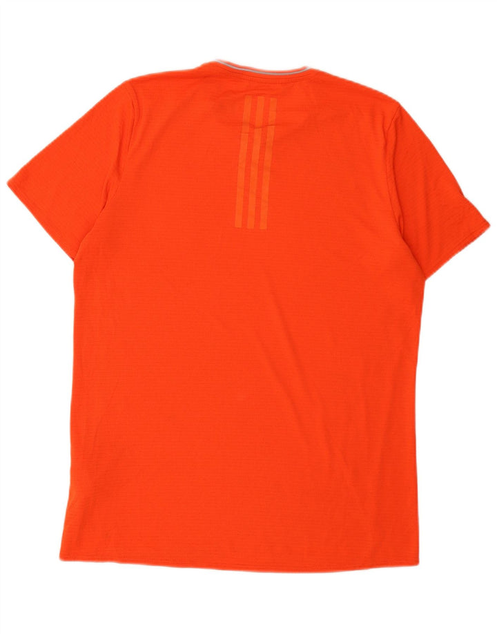 Adidas Masculino Climacool Camiseta Top Médio Laranja Poliéster