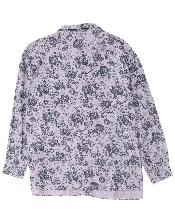 Camisa masculina French Connection 2XL algodão floral azul