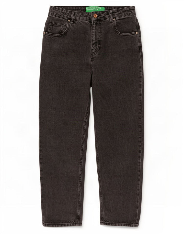 Benetton Jeans Tapered Feminino W30 L27 Algodão Cinza