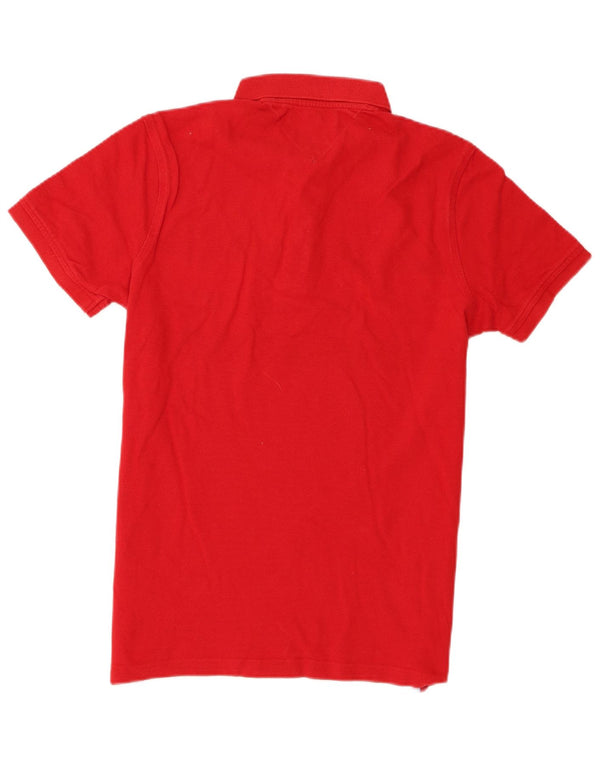 Camisa polo masculina Tommy Hilfiger Slim Fit grande algodão colorido vermelho