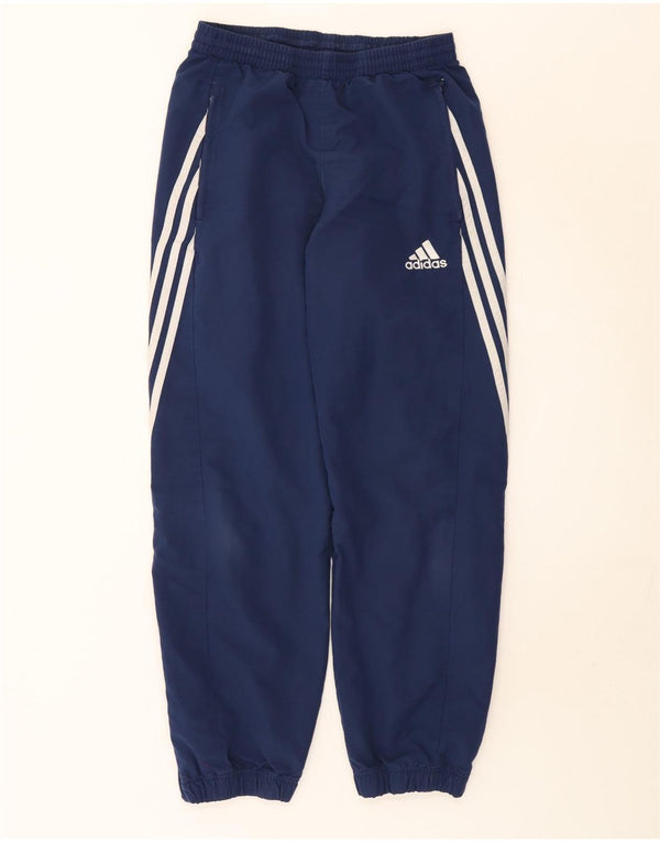 Adidas Mens Treino Calças Joggers Pequeno Poliéster Azul Marinho