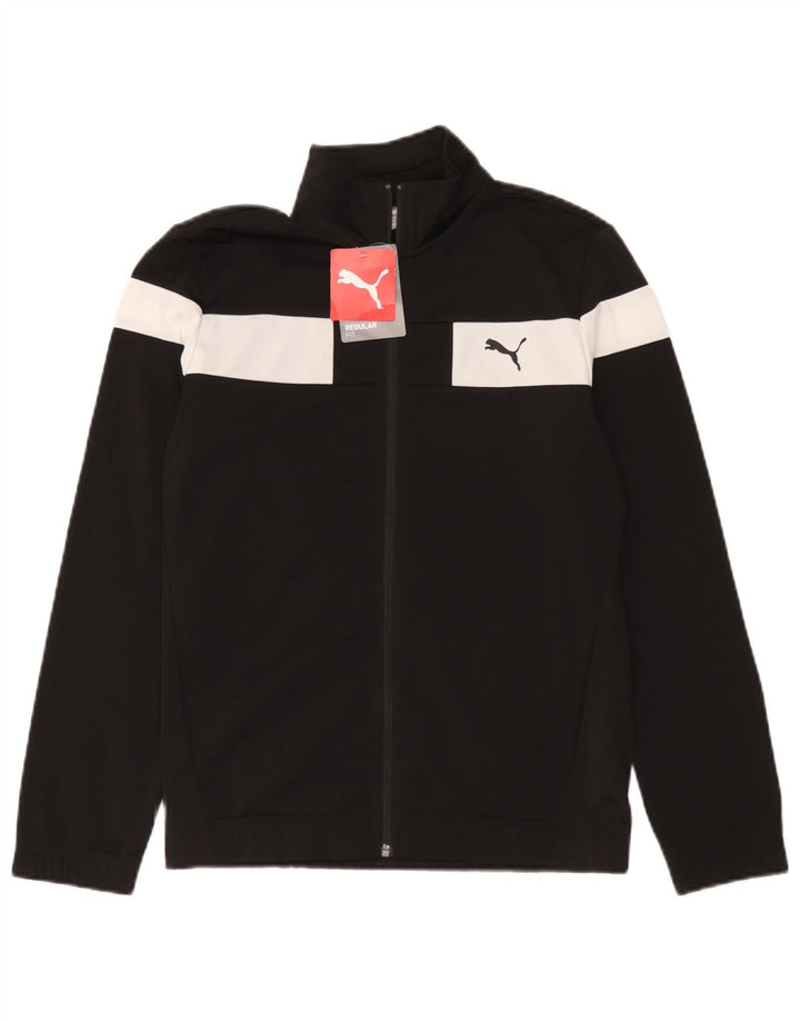 Jaqueta Puma Meninos Treino Top 13-14 Anos Preto Colorblock Poliéster
