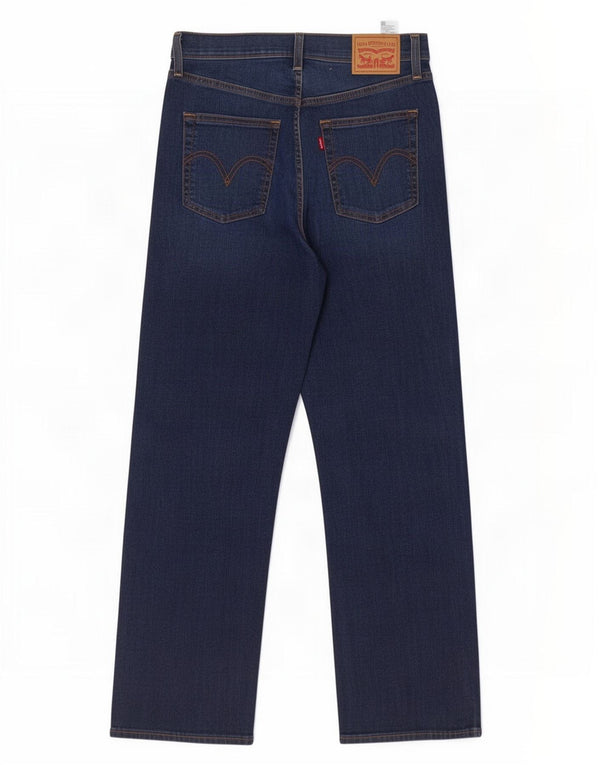 Jeans feminino Levi's Ribcage Straight W28 L27 Azul Marinho Algodão