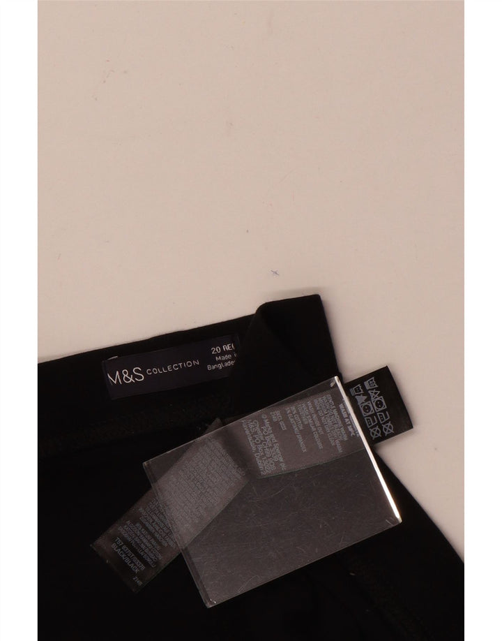Leggings femininos Marks & Spencer UK 20 2XL algodão preto