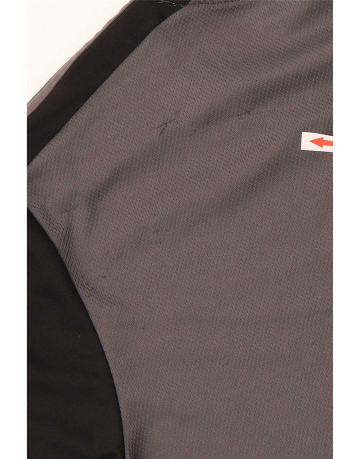 Adidas Mens Camiseta Top Médio Preto Colorblock