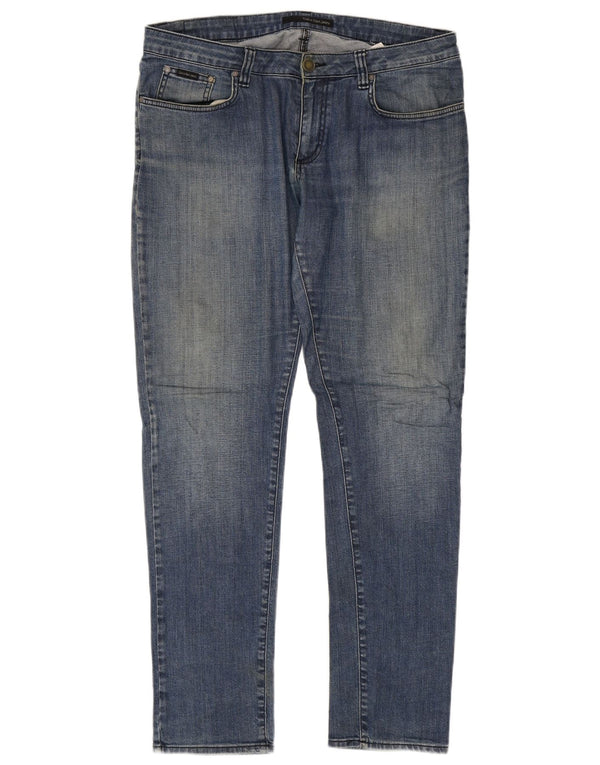 Calvin Klein Masculino Slim Jeans W34 L34 Azul Algodão