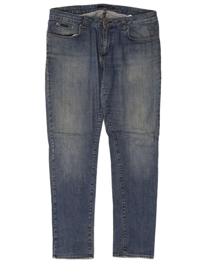 Calvin Klein Masculino Slim Jeans W34 L34 Azul Algodão