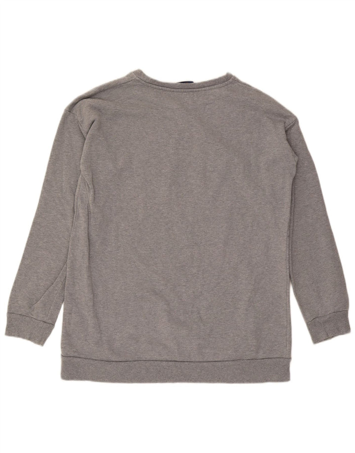 Trussardi Jeans moletom gráfico masculino jumper grande algodão cinza