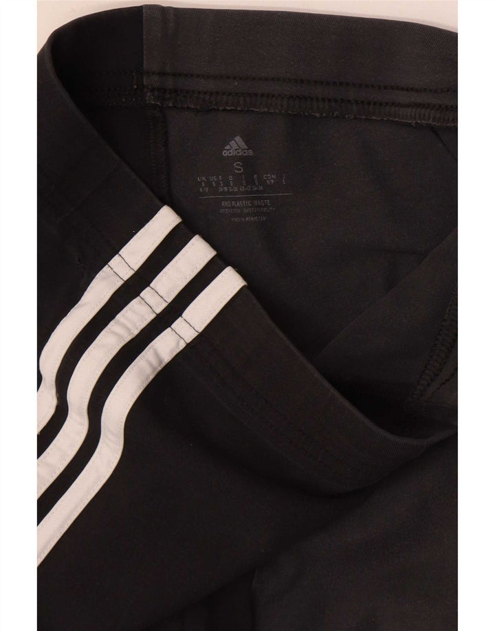 Leggings Adidas Femininas UK 8/10 Pequenas Pretas Colorblock
