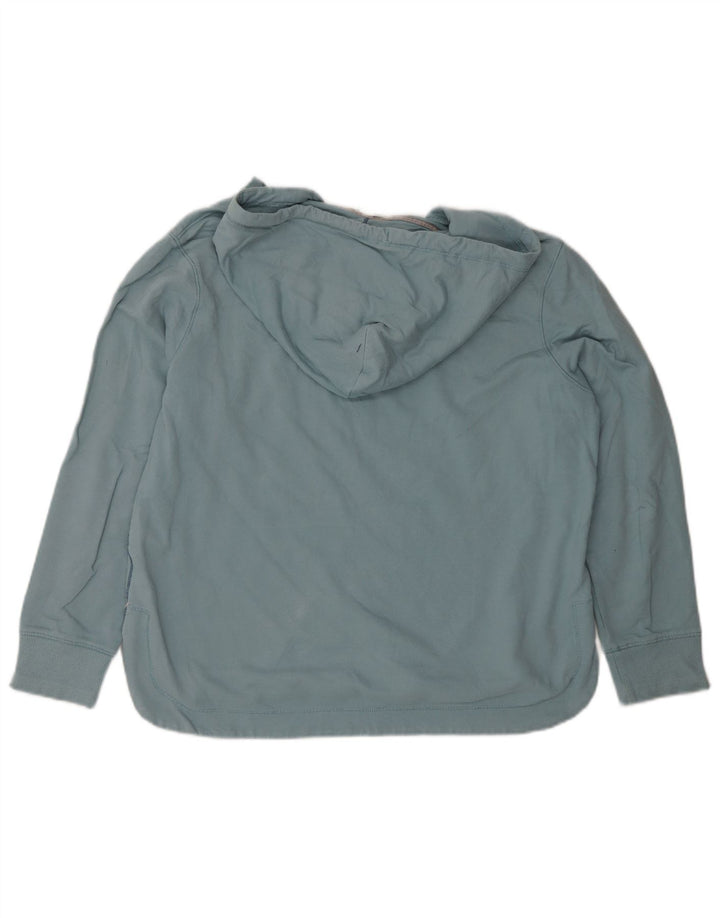 Jumper desproporcionado com capuz feminino White Stuff UK 10 algodão azul pequeno