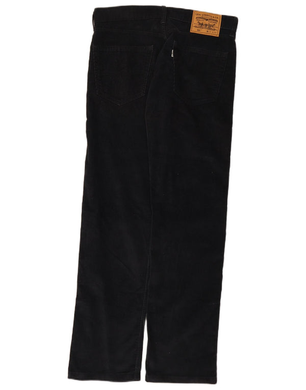 Calça Levi's Masculina 505 Straight Corduroy W32 L31 Azul Marinho Algodão