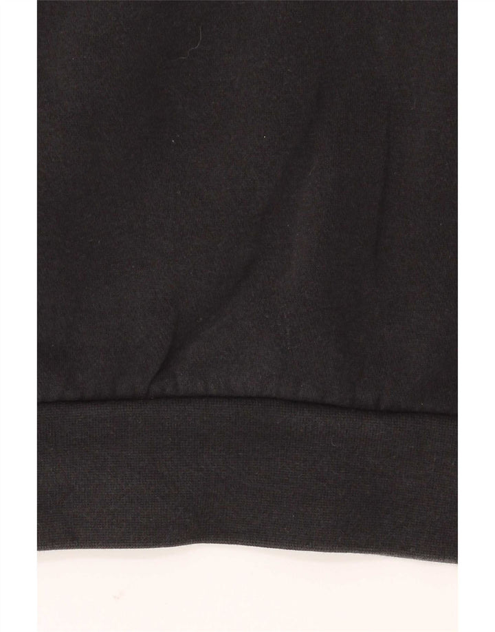 Adidas Mens Graphic Moletom Jumper Pequeno Algodão Preto