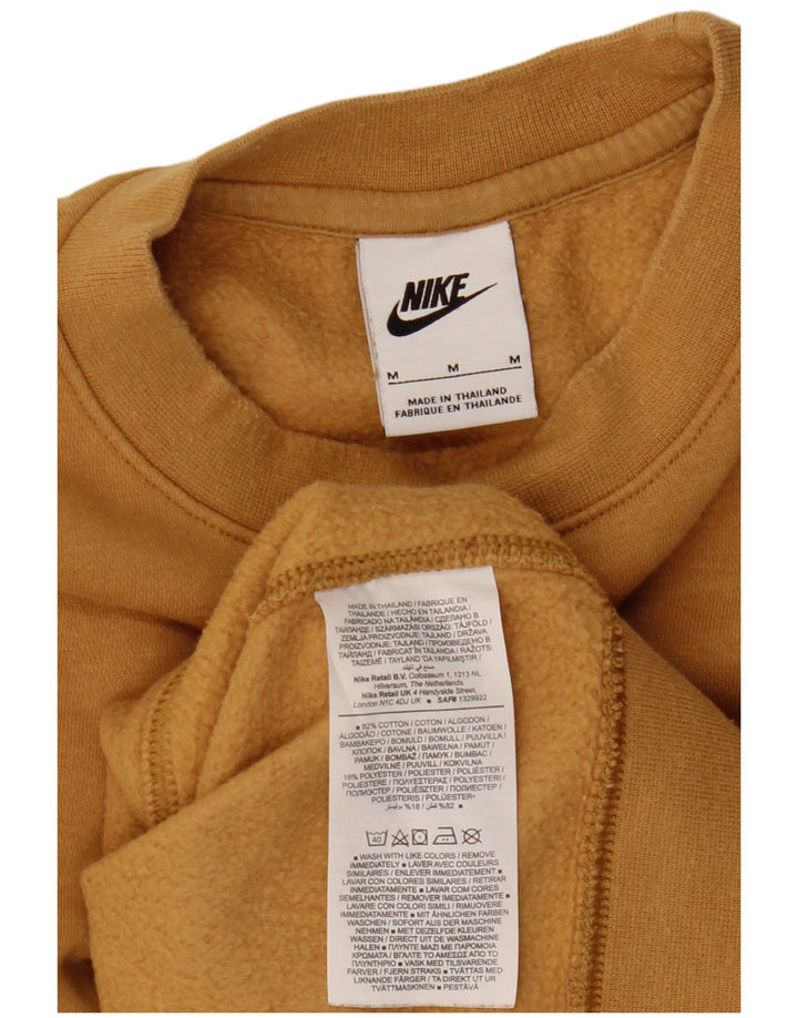NIKE Mens Moletom Jumper Médio Bege Algodão