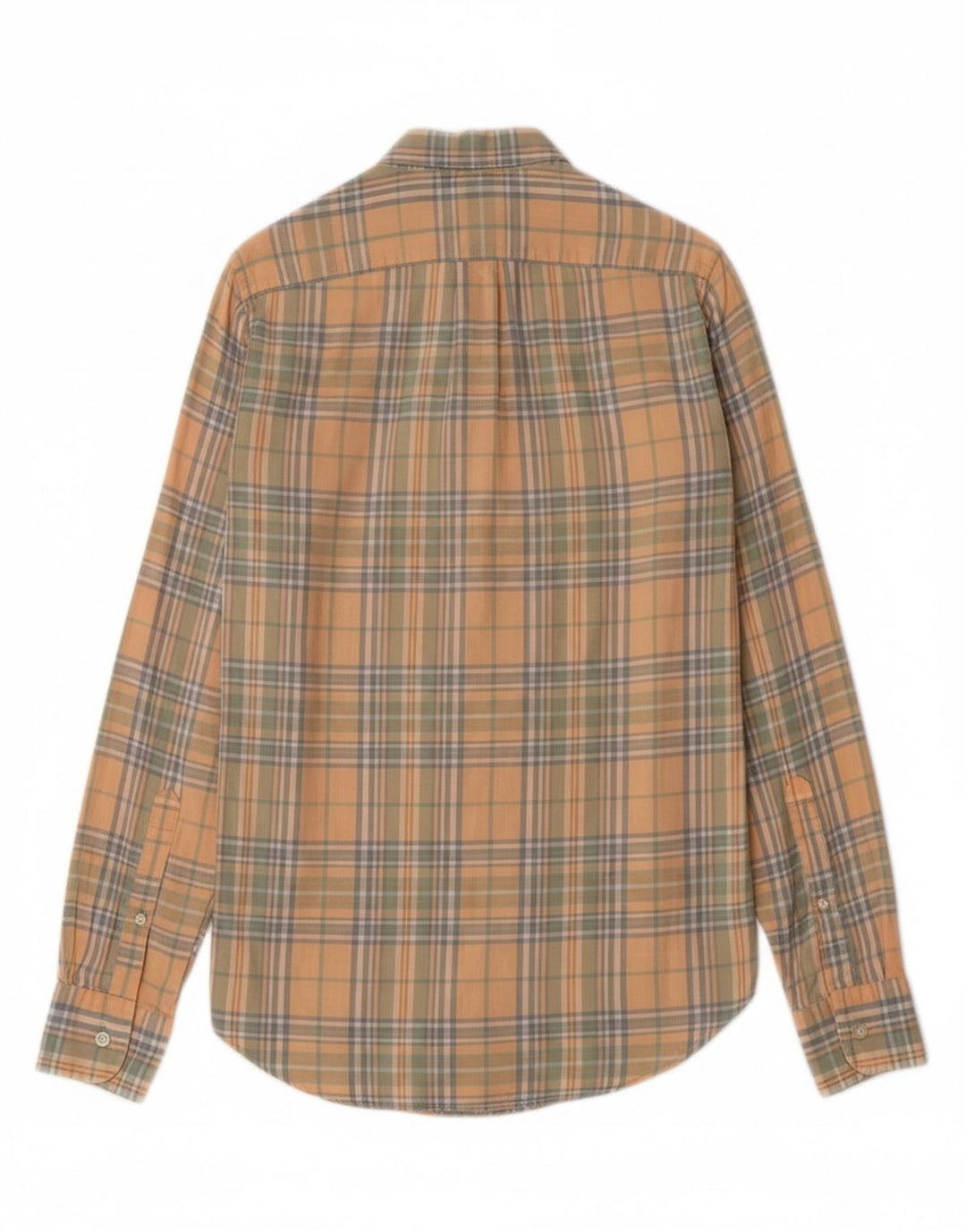 Camisa masculina sob medida J. CREW pequena xadrez laranja