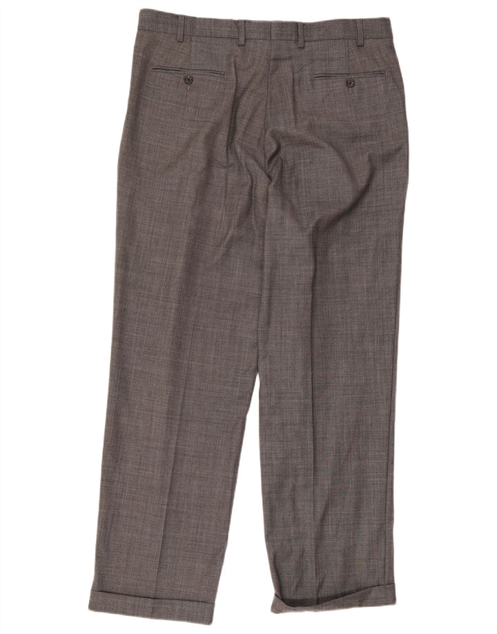 Calça masculina Chaps Pegged Suit W34 L31 cinza
