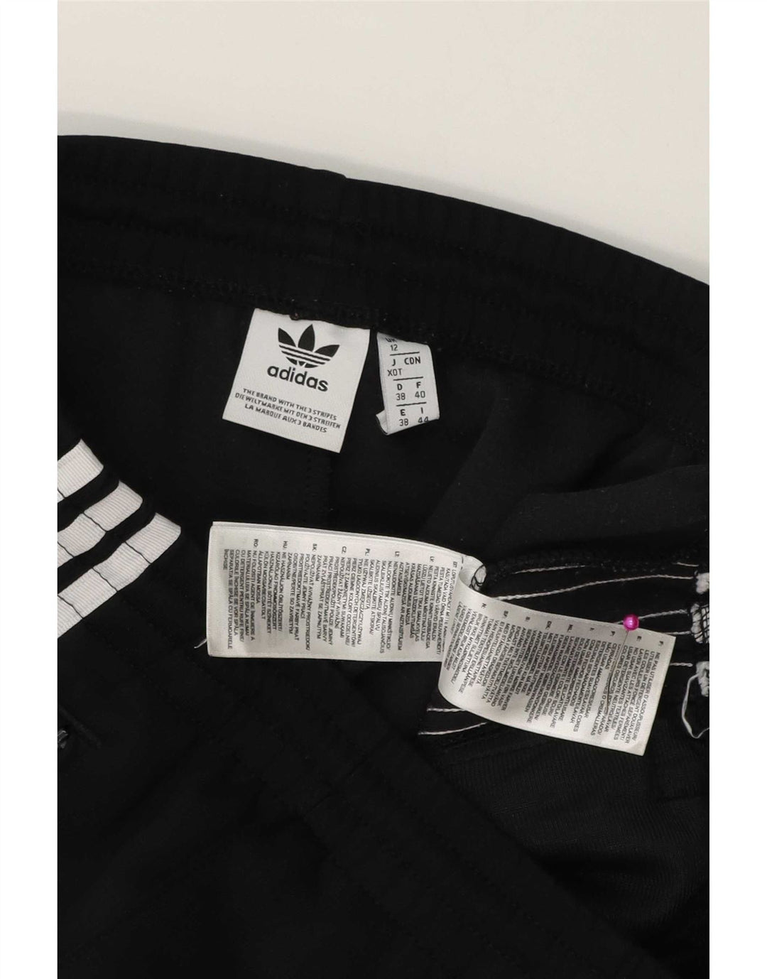 Calça de treino feminina Adidas UK 12 poliéster preto médio