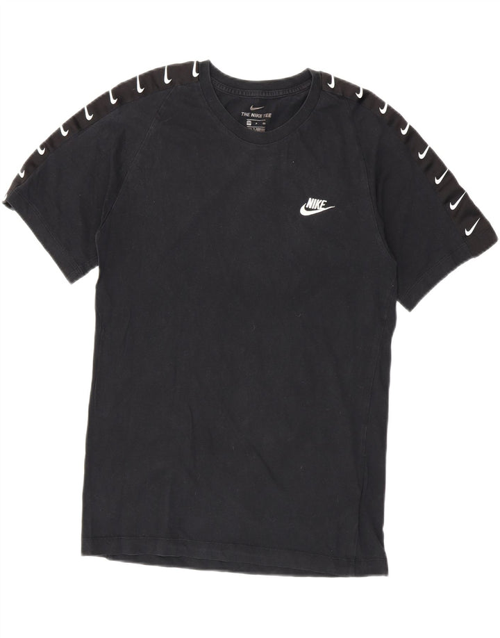 Camiseta Nike masculina gráfica top pequeno algodão preto