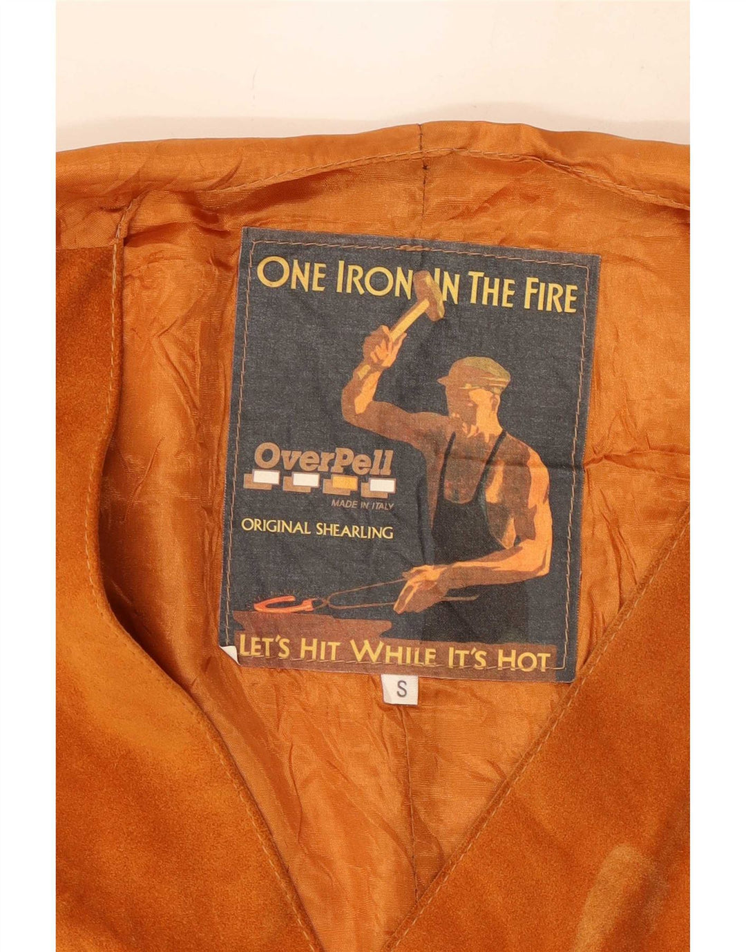 Colete vintage masculino de camurça pequeno marrom