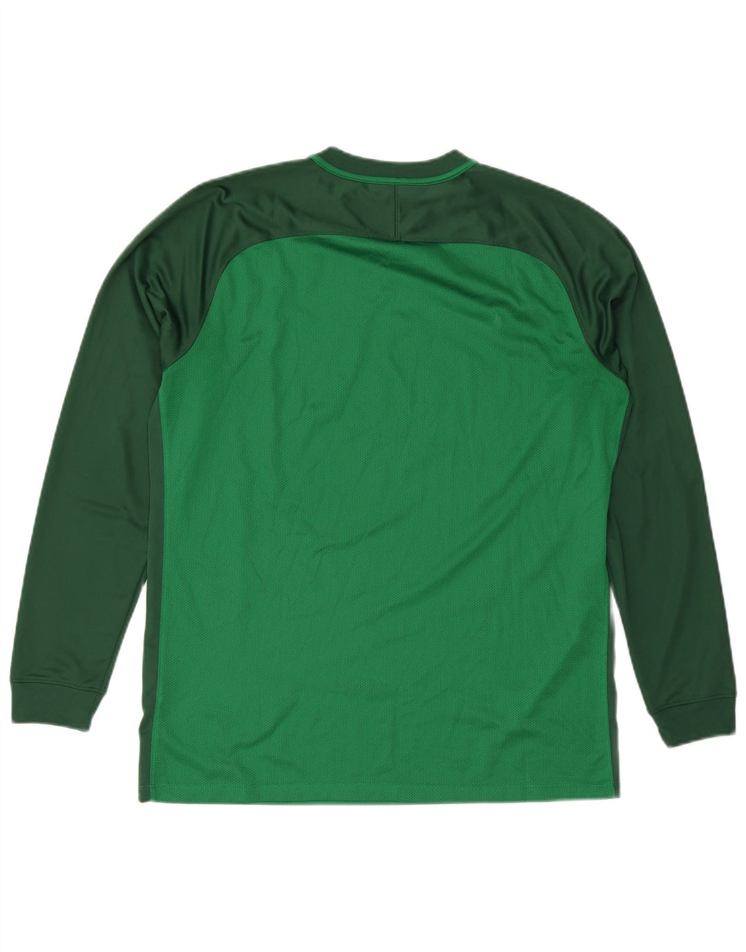 Nike Mens Dri Fit Top Manga Longa XL Verde Colourblock