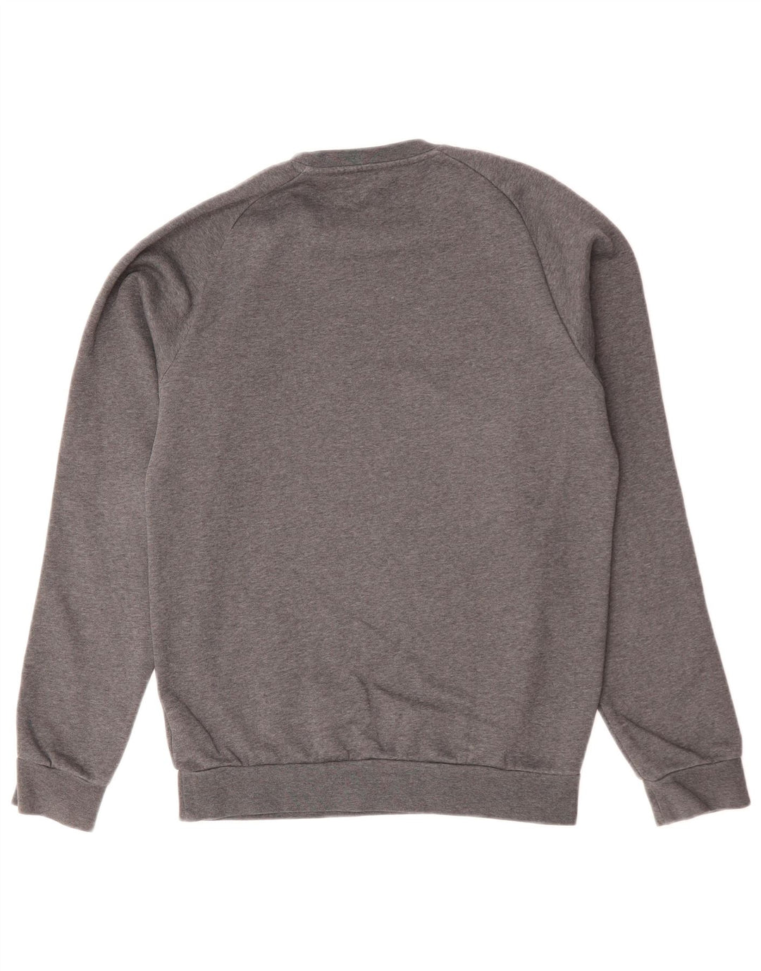 Adidas Mens Moletom Jumper Pequeno Algodão Cinza