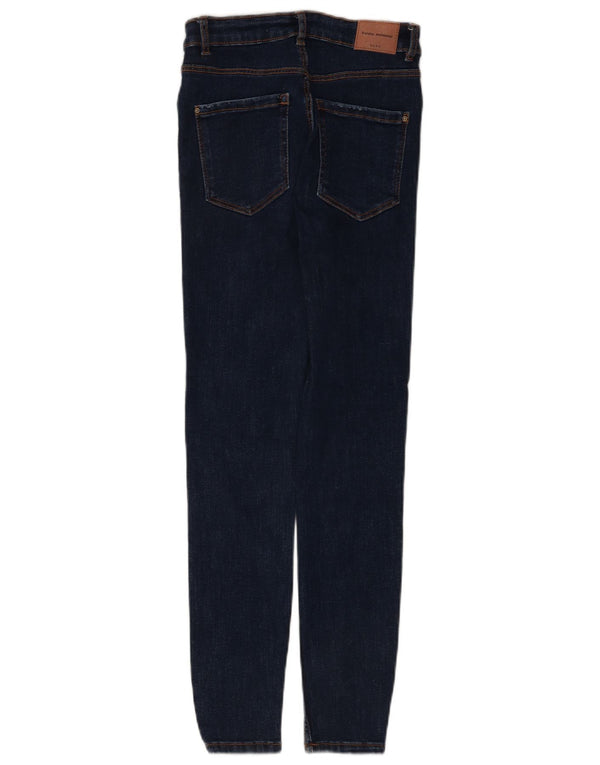 Zara Womens Trafaluc Skinny Jeans EU 36 XS W26 L28 Azul Marinho Algodão