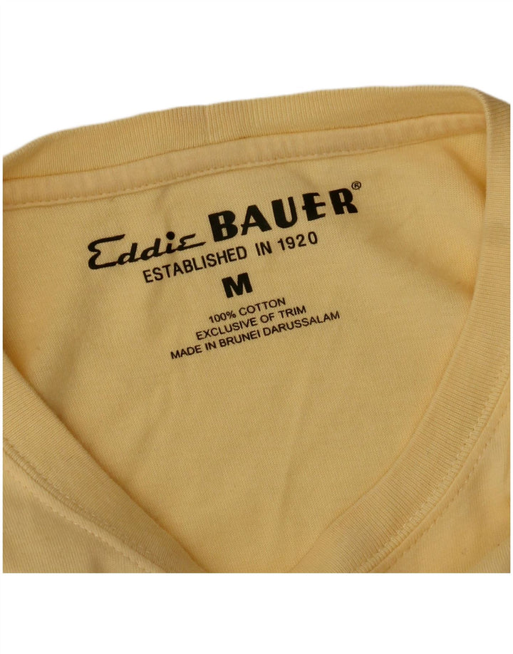 Camiseta masculina Eddie Bauer de algodão amarelo médio
