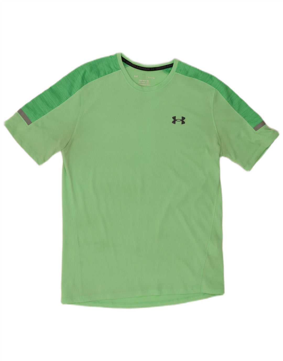 Camiseta gráfica masculina UNDER ARMOUR, pequeno, verde, colorido, poliéster