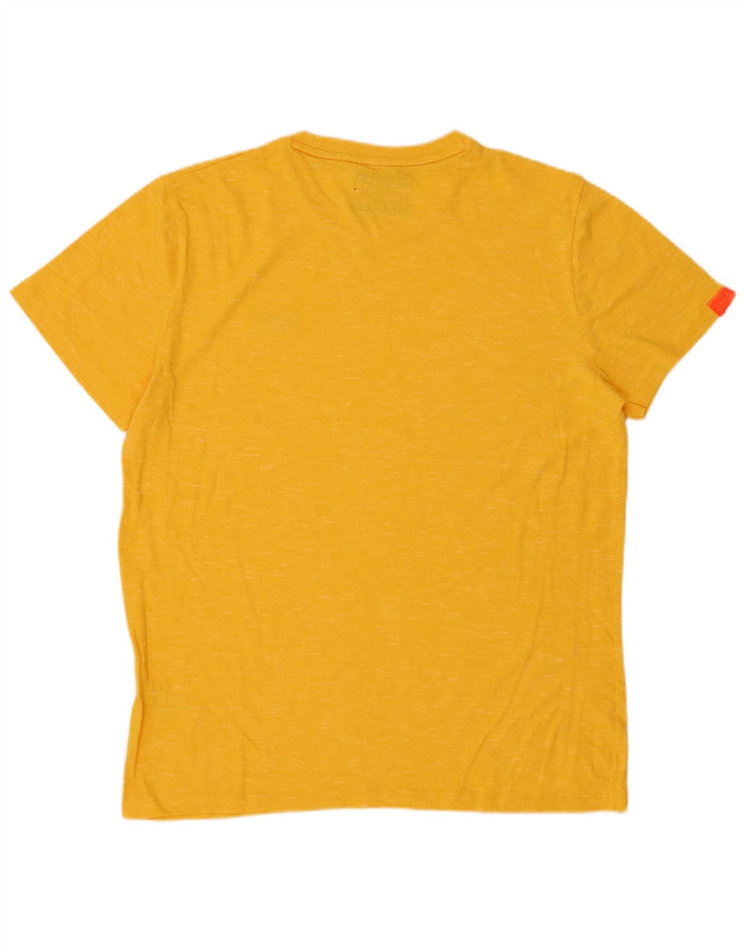Camiseta masculina SUPERDRY Top XL algodão manchado amarelo