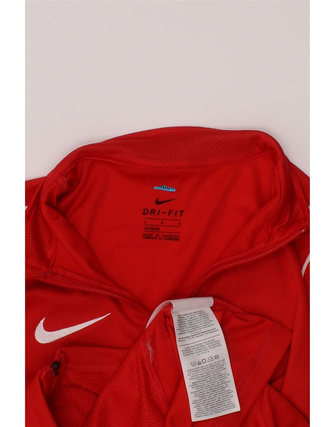 Jaqueta de treino NIKE Boys Dri Fit 12-13 anos grande poliéster vermelho