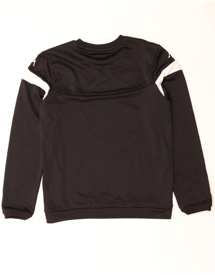 Kappa moletom gráfico masculino jumper médio preto colorblock poliéster