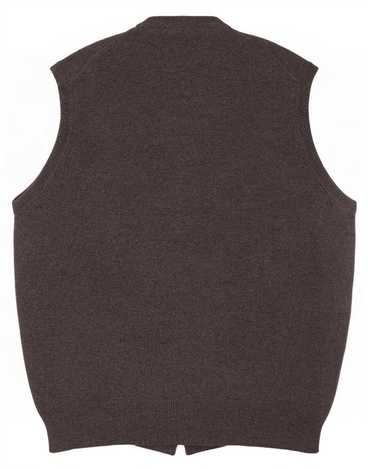 Regata masculina Munrospun colete EU 52 grande lã cinza