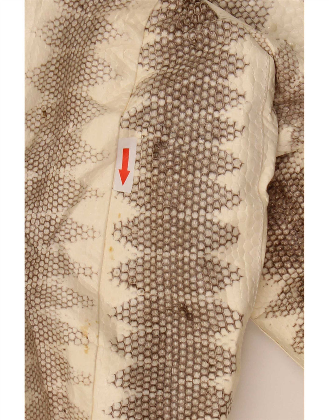 Jaqueta de couro masculina Lee Sands UK 40 grande bege estampa animal