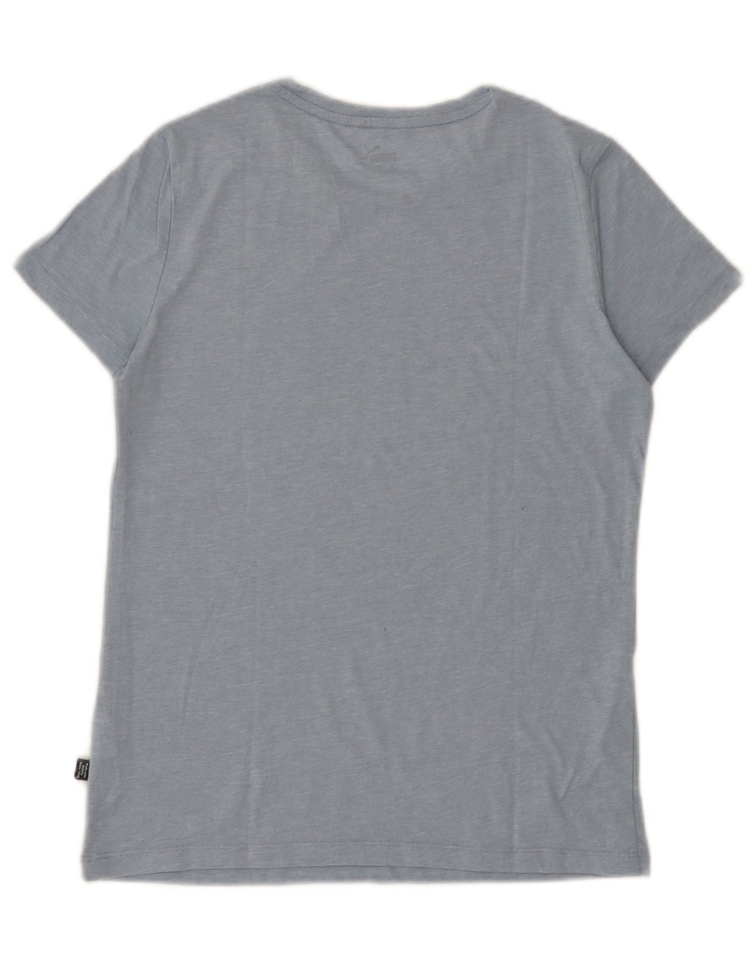 Puma camiseta feminina gráfica top UK 10 poliéster manchado azul pequeno