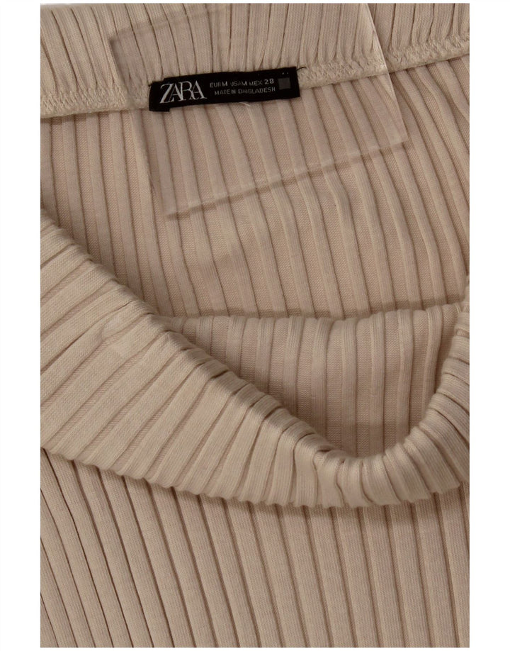 ZARA Saia maxi feminina de malha média W28 bege