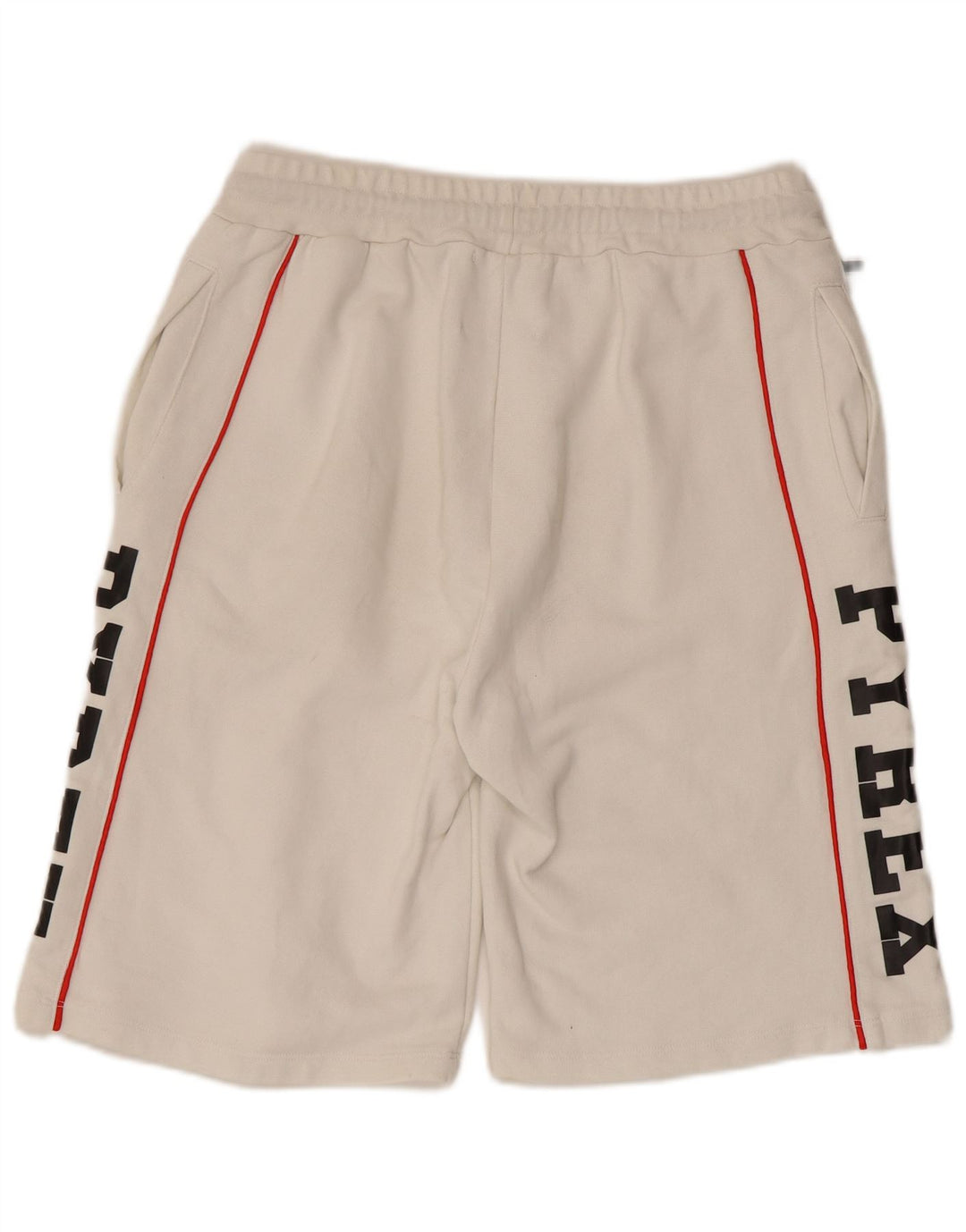 Shorts esportivos gráficos masculinos PYREX médio algodão branco