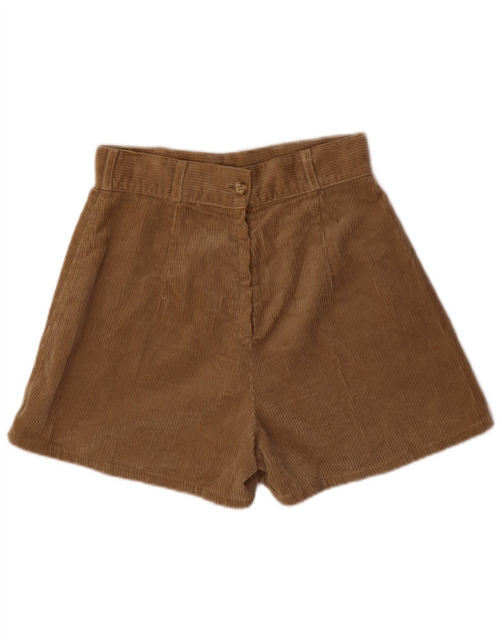 Shorts de veludo feminino Sisley W28 médio marrom algodão