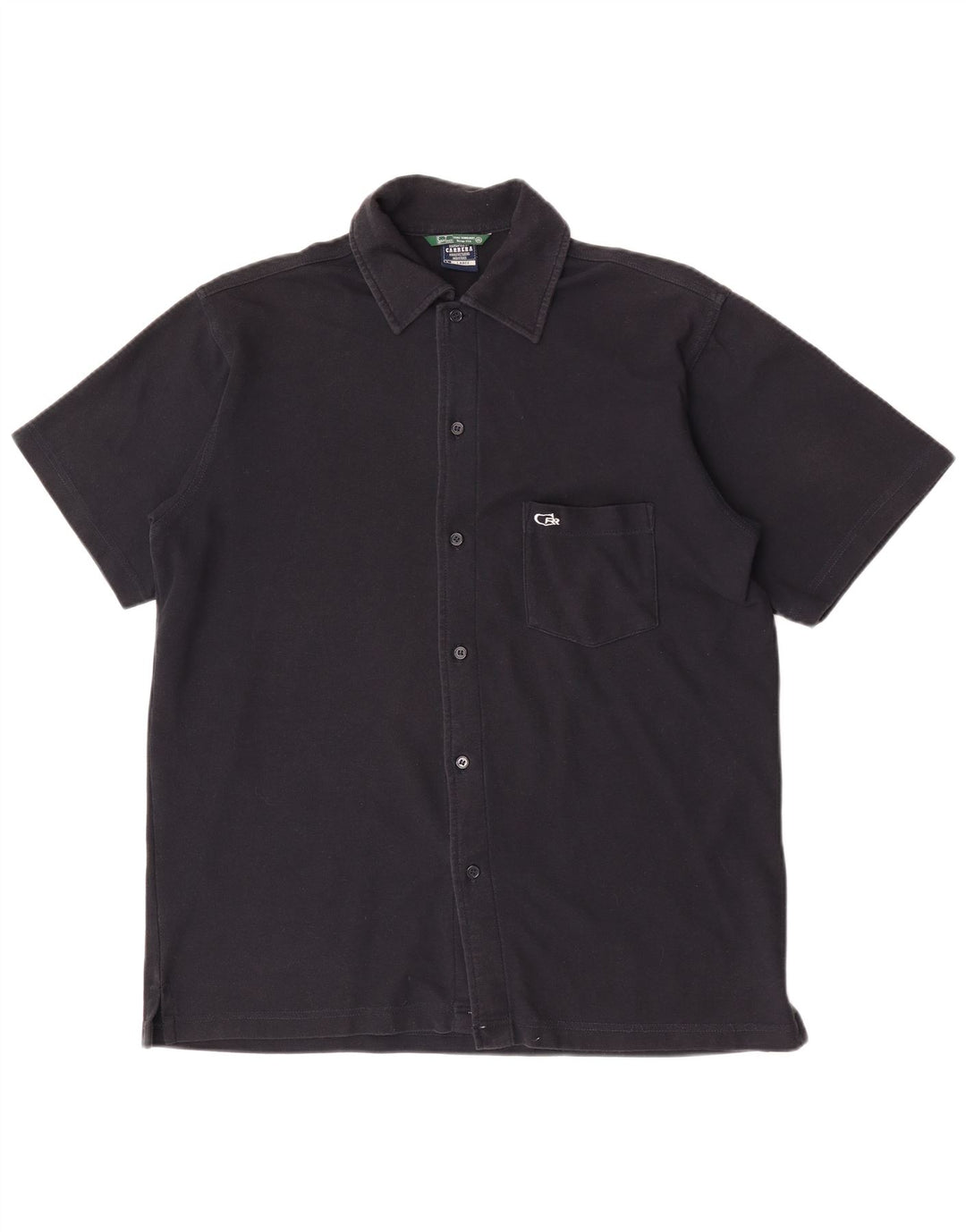 Carrera Camisa masculina de manga curta grande preta