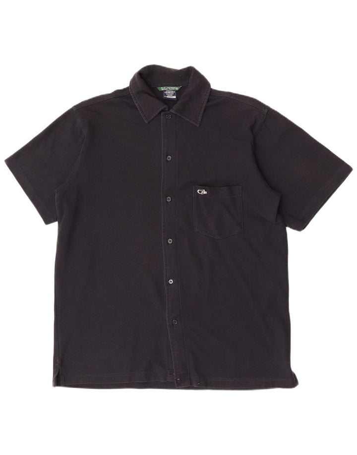 Carrera Camisa masculina de manga curta grande preta