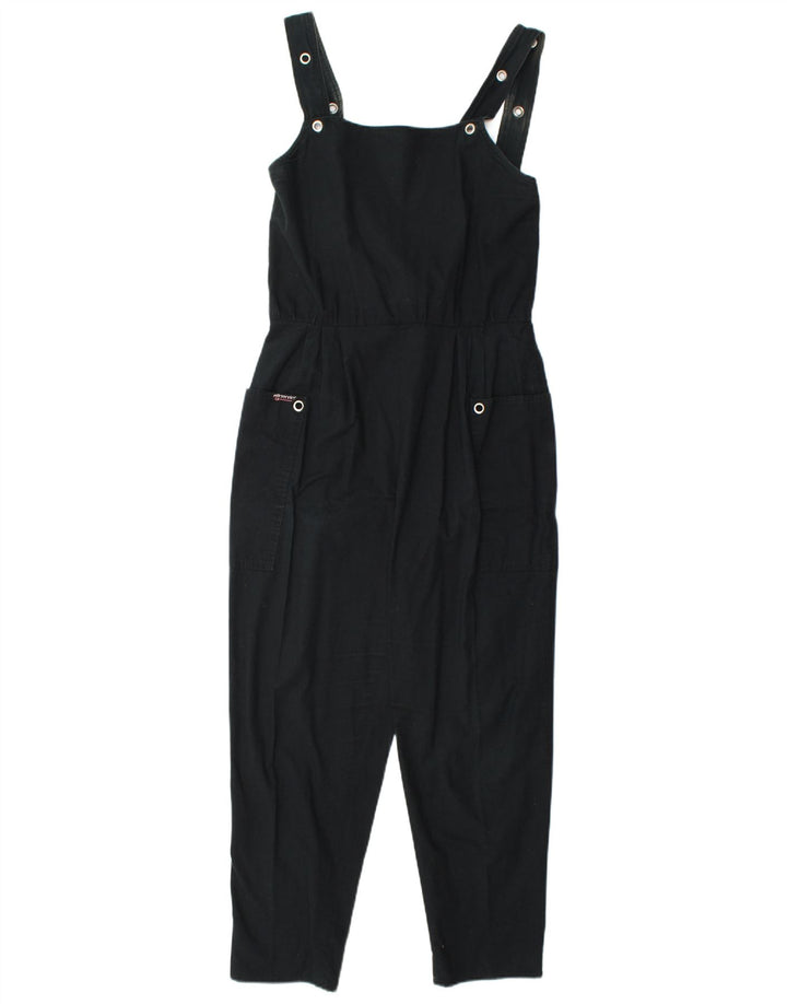 Calça jardineira feminina VINTAGE pequena W26 L23 preta