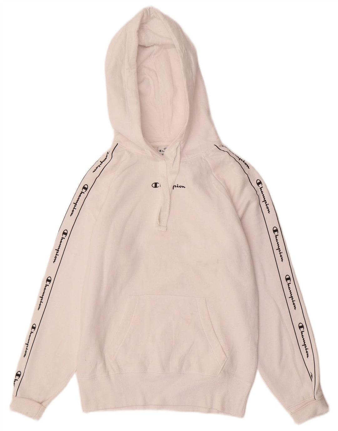 CHAMPION Suéter feminino com capuz gráfico UK 10 pequeno branco