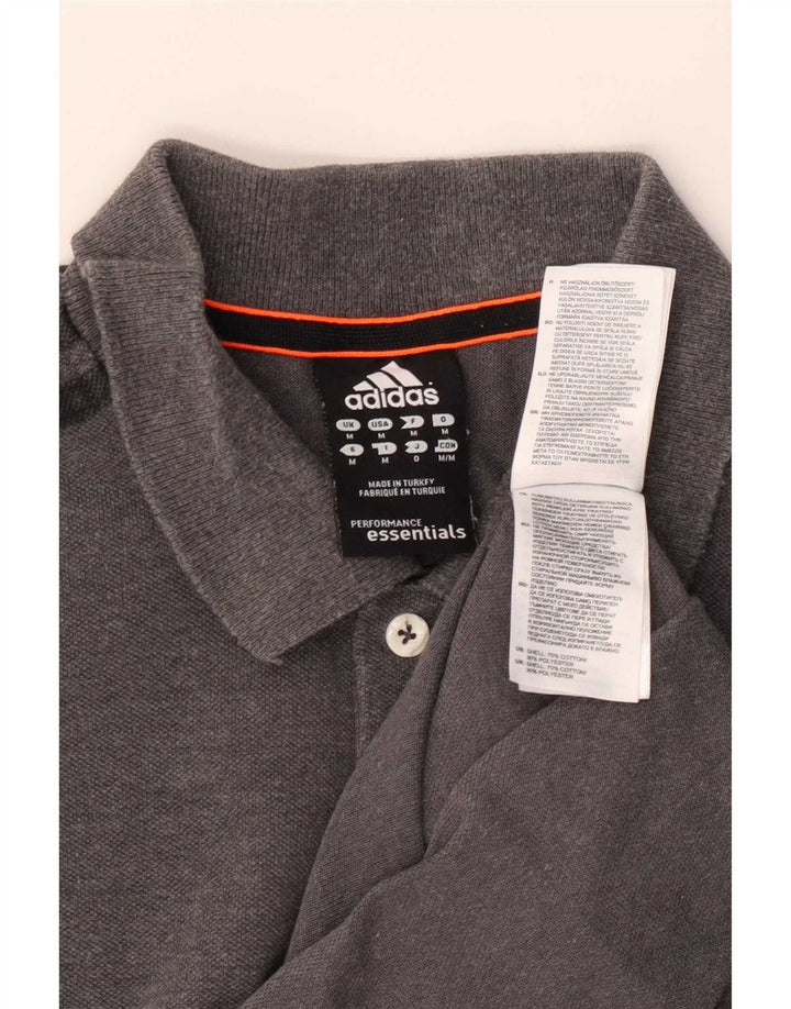 Camisa polo masculina Adidas Climalite cinza médio algodão