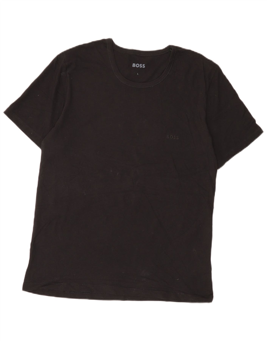 Camiseta masculina Hugo Boss grande algodão preto
