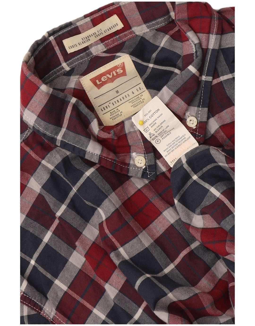 Camisa masculina Levi's Standard Fit média de algodão xadrez multicolorido