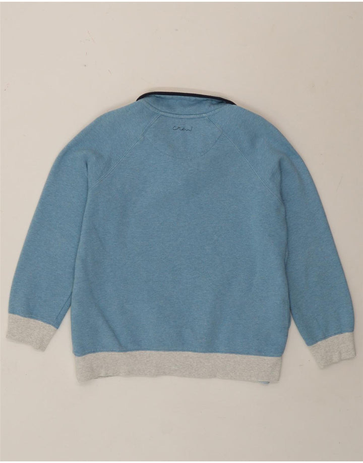 Crew Clothing moletom feminino Jumper UK 12 bloco colorido azul médio